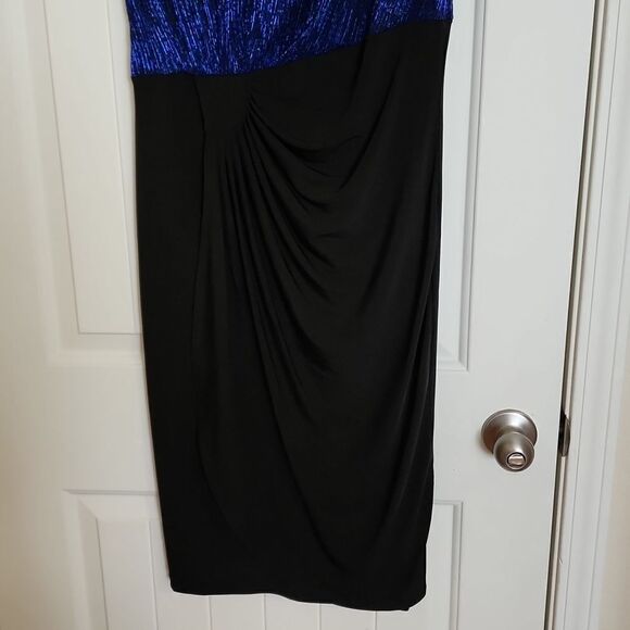 Black and Blue metallic Dress - Picture 3 of 5
